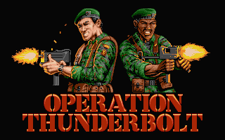 Operation Thunderbolt title screen for Atari ST